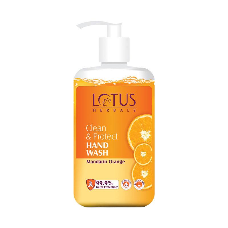 lotus herbals clean & protect hand wash with mandarin orange
