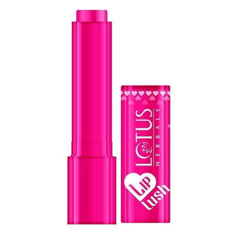 lotus herbals lip lush tinted lip balm - pink guava rush | spf 20 | 8h moisturisation | 4g