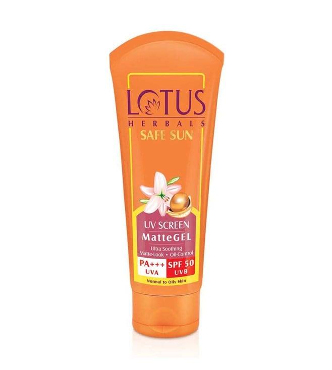 lotus herbals safe sun uv screen matte gel spf 50 - 100 gm