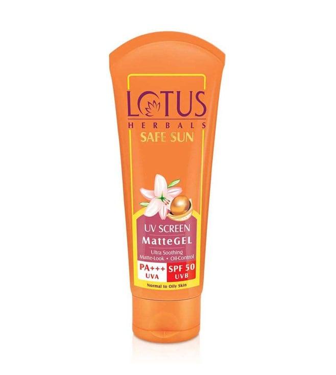 lotus herbals safe sun uv screen matte gel spf 50 - 50 gm