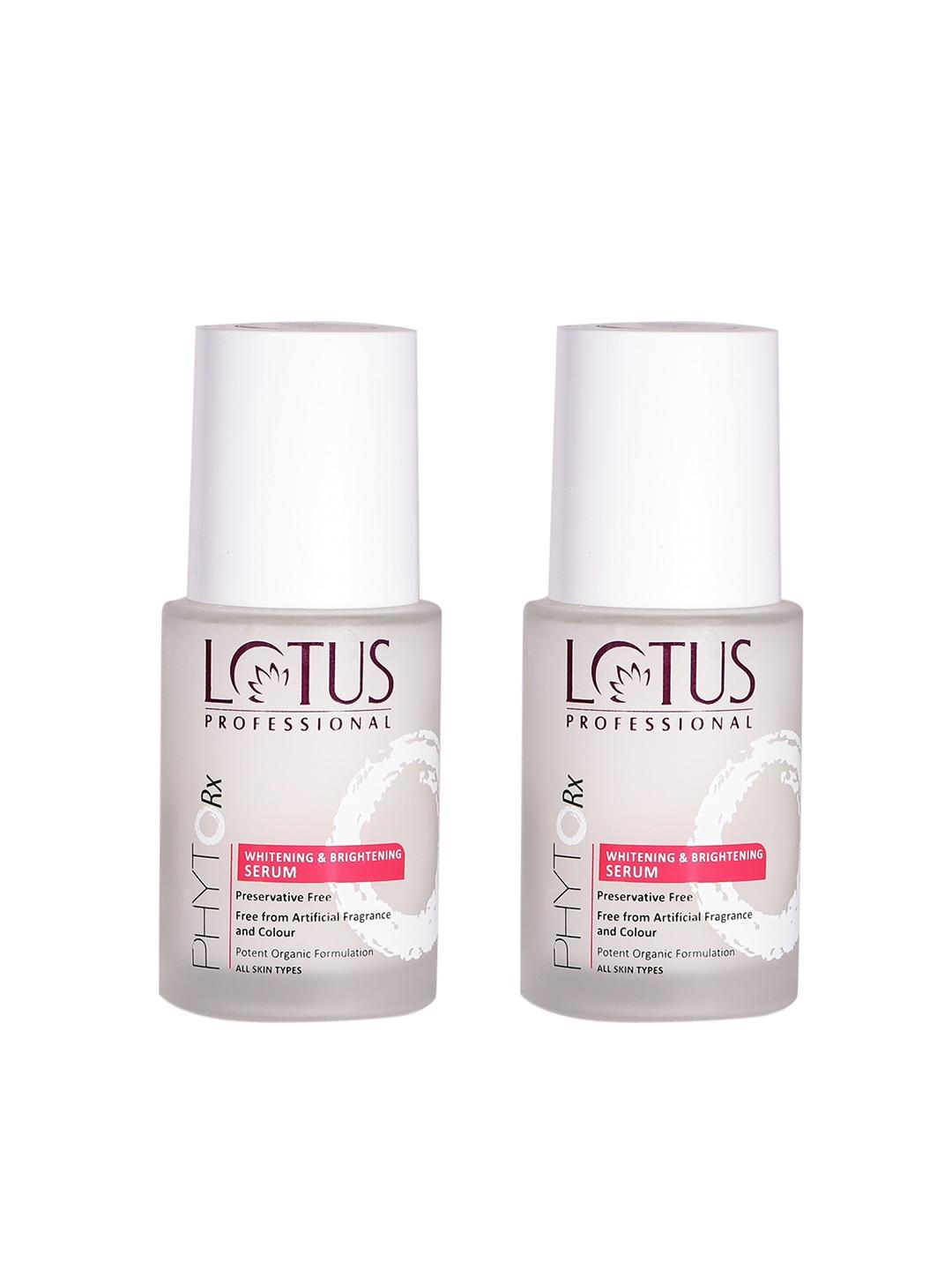 lotus herbals set of 2 professional phyto rx whitening & brightening face serum-30ml each