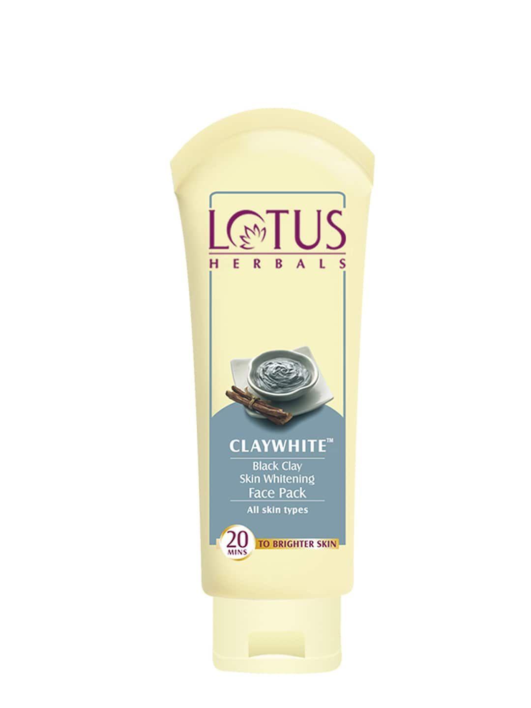 lotus herbals sustainable claywhite face pack 120 g