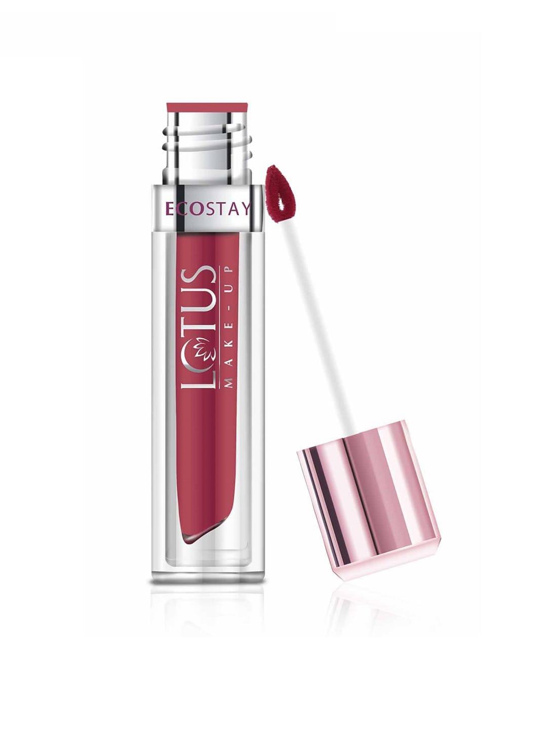 lotus herbals sustainable ecostay royal rose matte lip lacquer el14