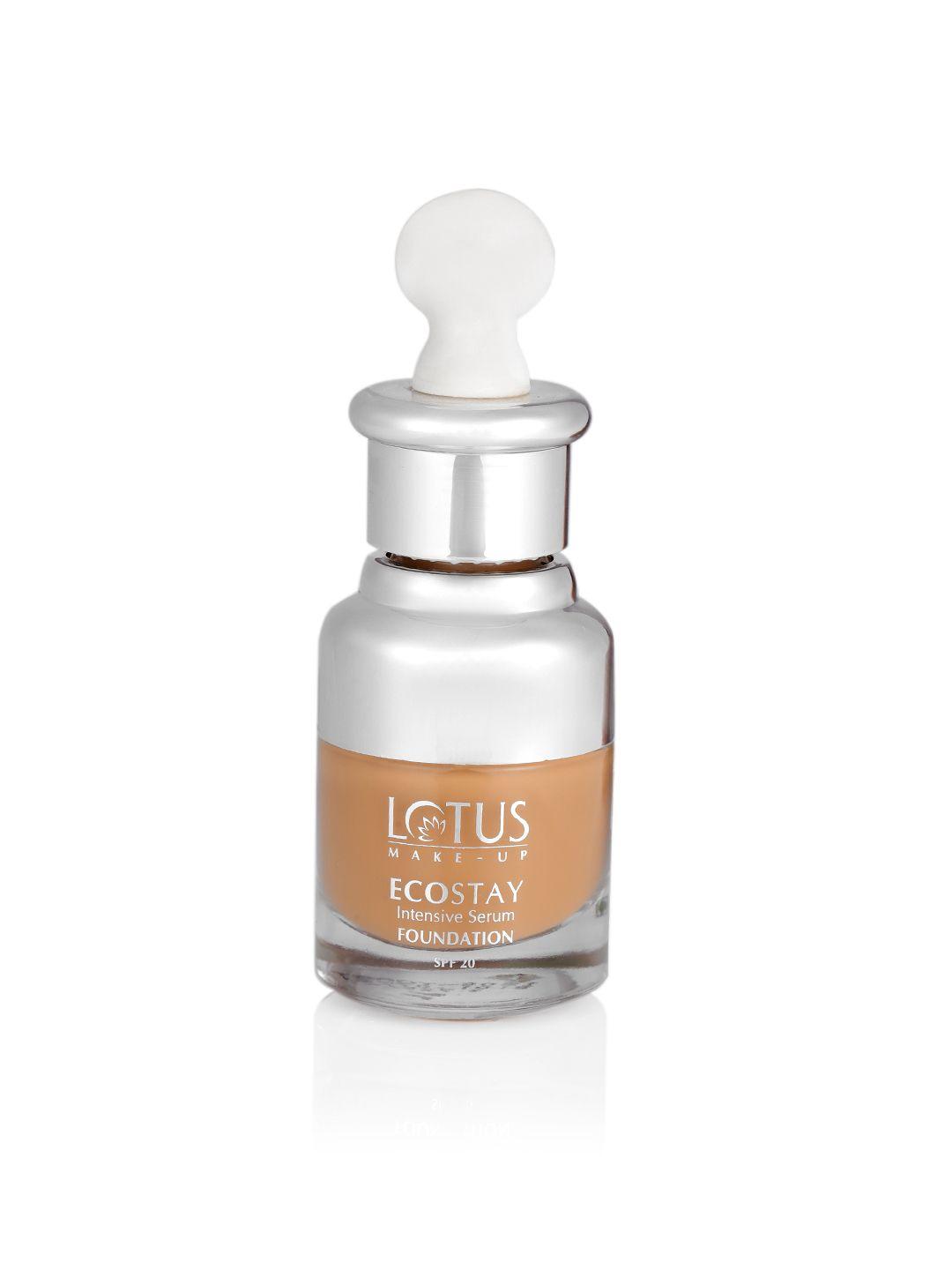 lotus herbals sustainable ecostay spf 20 intensive serum foundation - toast 20 ml