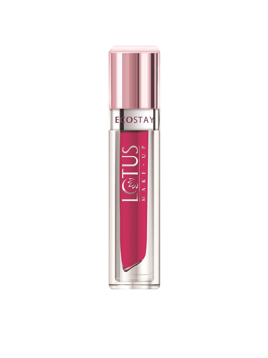 lotus herbals sustainable make-up ecostay matte lip lacquer - fuchsia girl el03 4gm