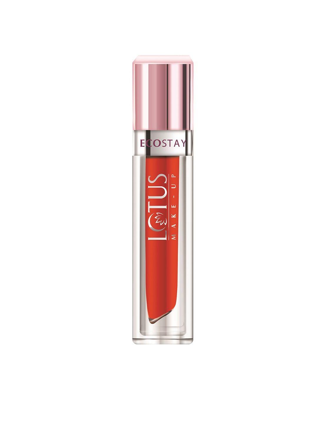 lotus herbals sustainable make-up ecostay matte lip lacquer - orange tang el07 4gm