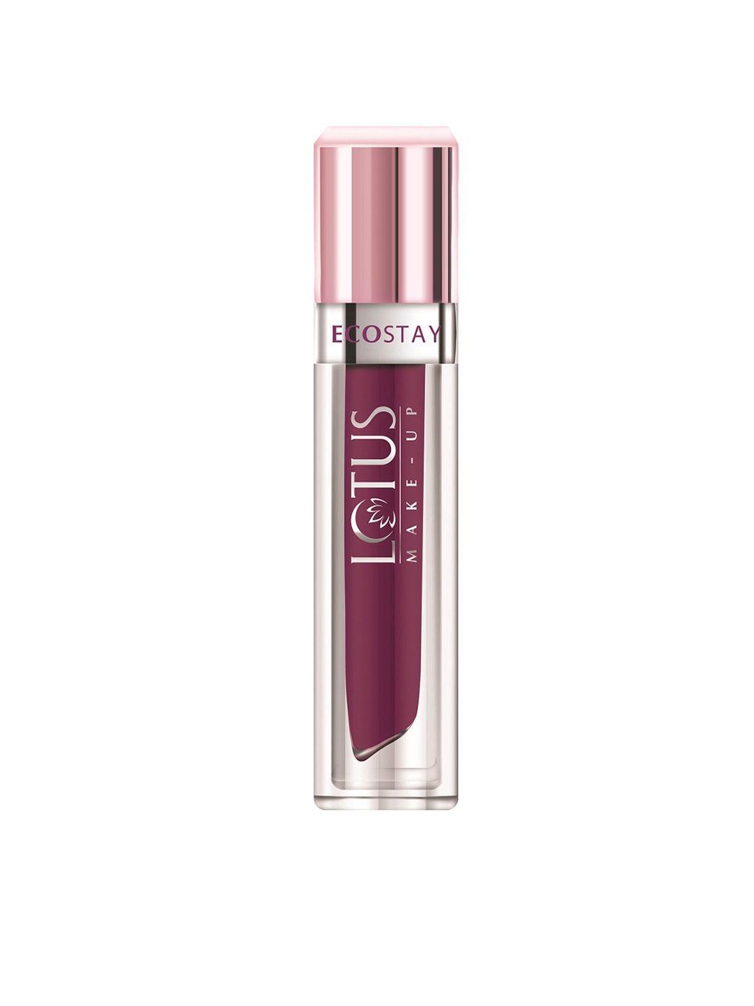 lotus herbals sustainable make-up ecostay matte lip lacquer - plum berry el06 4gm