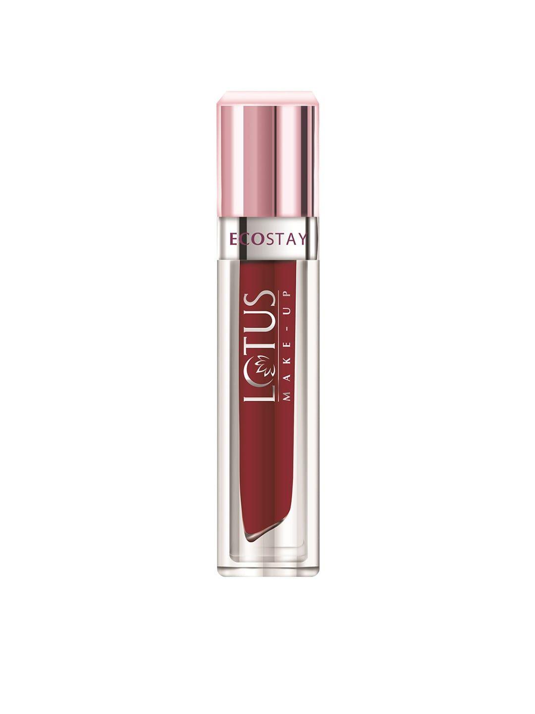 lotus herbals sustainable make-up ecostay matte lip lacquer - red fantasy el09 4gm
