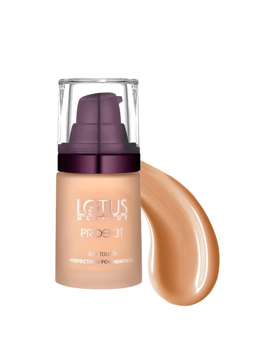 lotus herbals sustainable make-up proedit silk touch perfecting foundation - almond sf04 30ml
