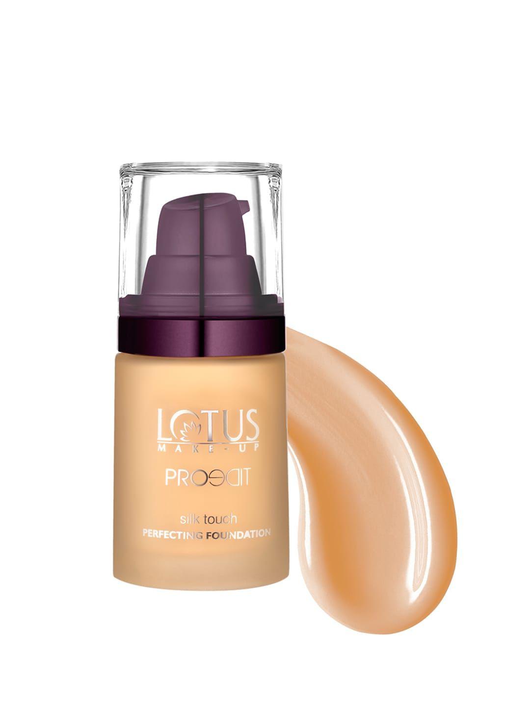 lotus herbals sustainable proedit  silk touch perfecting foundation - walnut sf03 30 ml