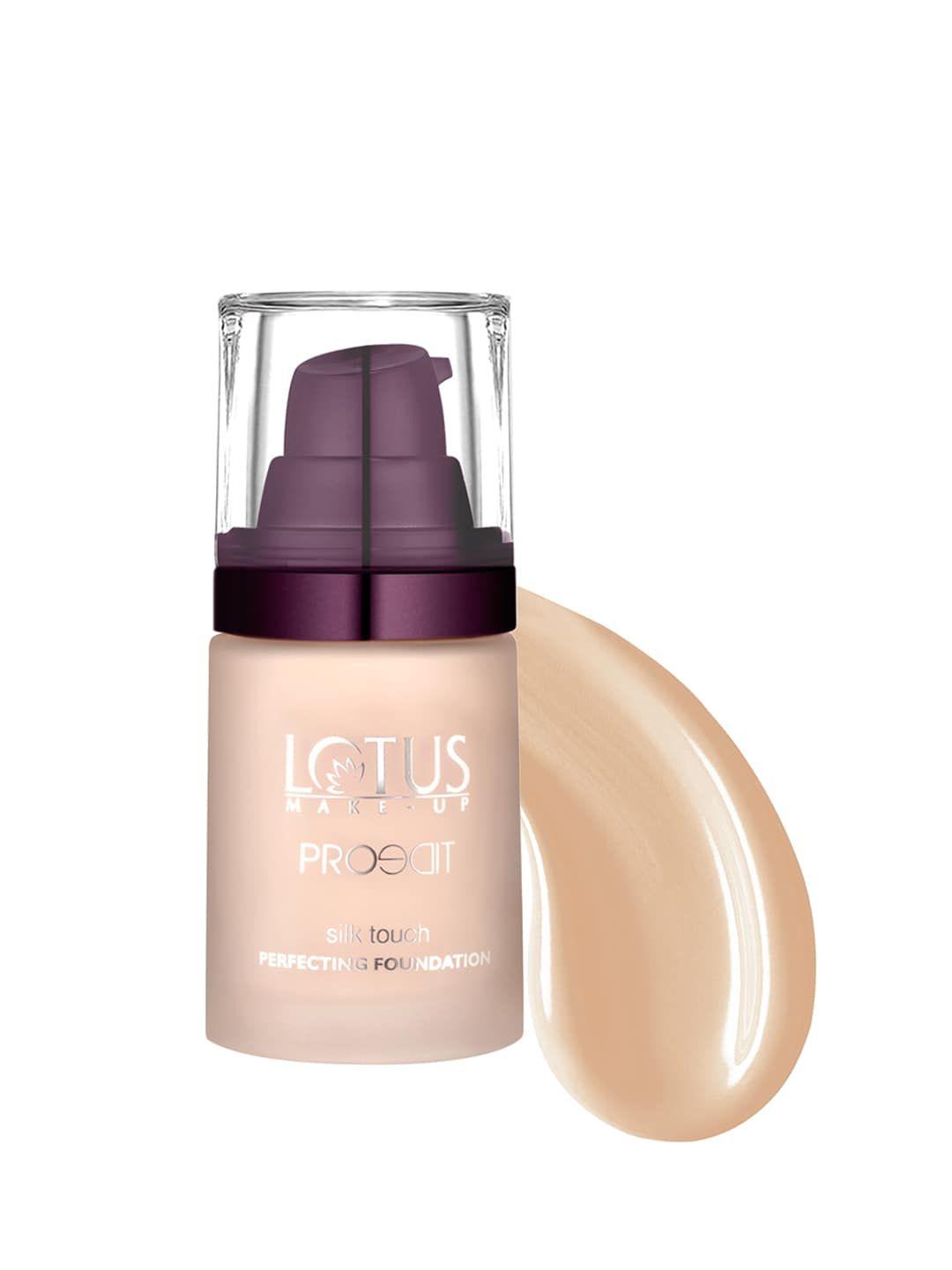 lotus herbals sustainable proedit silk touch perfecting foundation - porcelain sf01 30 ml