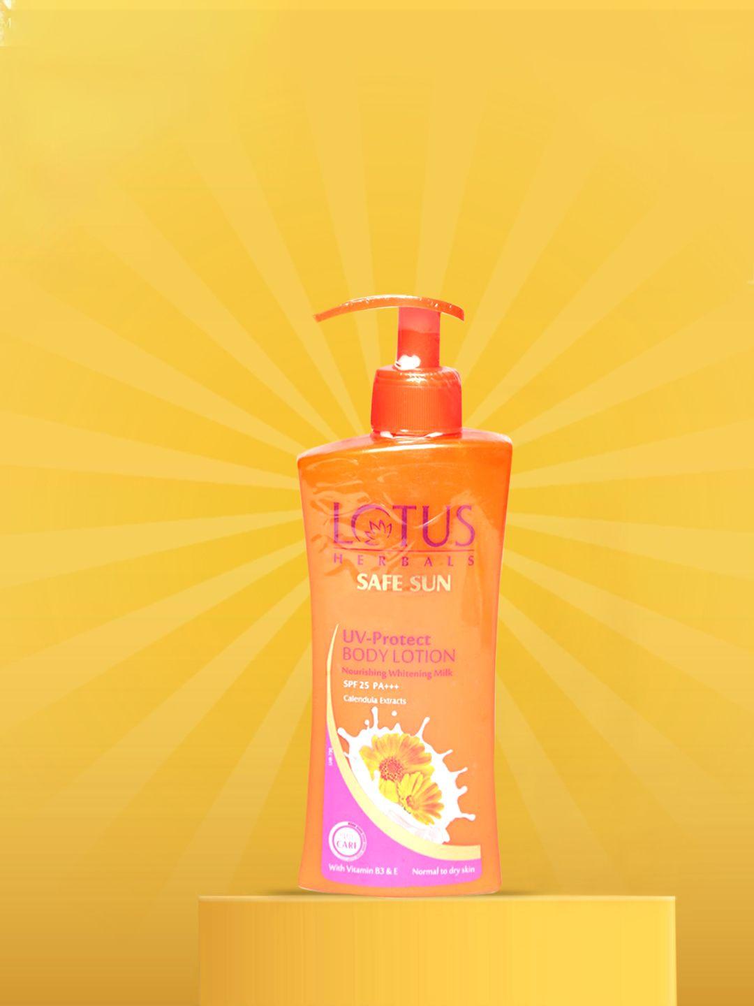 lotus herbals sustainable safe sun uv-protect body lotion nourishing whitening milk spf 25 pa+++
