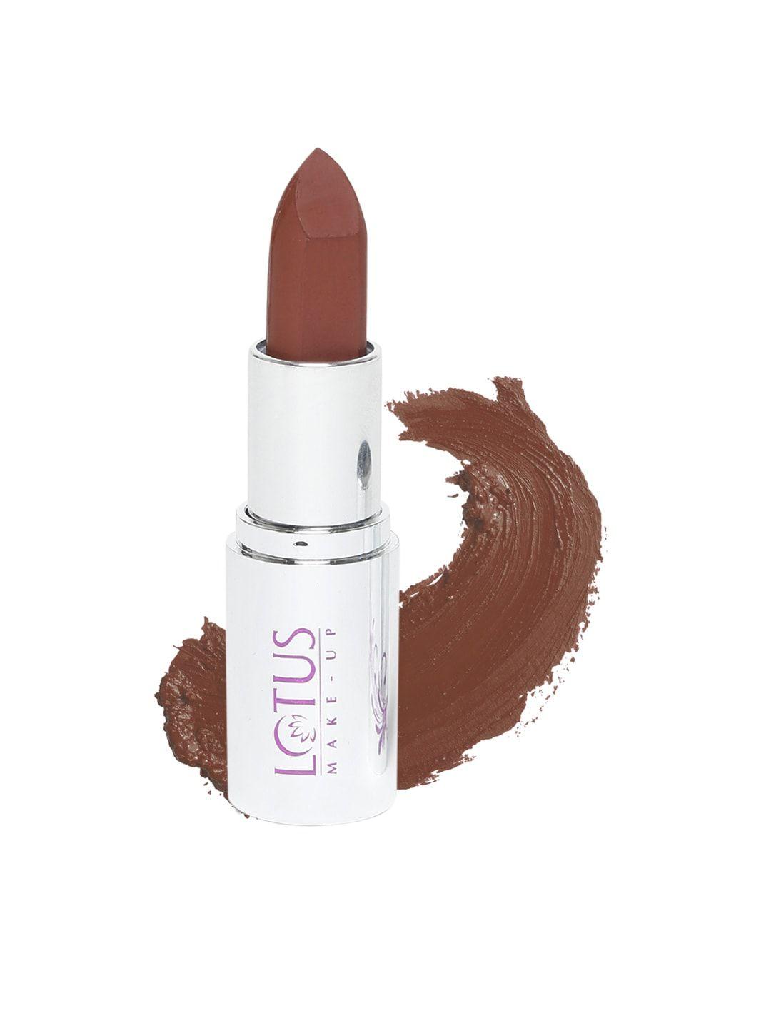 lotus herbals sustainable wicked brown ecostay butter matte lip color bm15