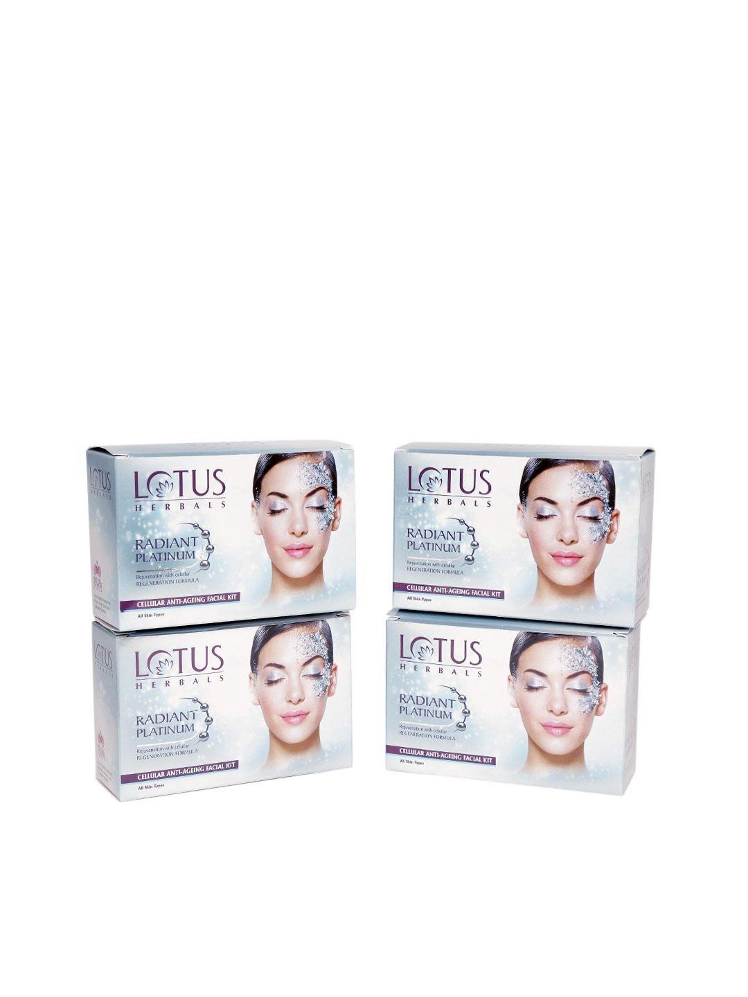 lotus herbals sustainable women radiant platinum cellular anti-ageing facial kit