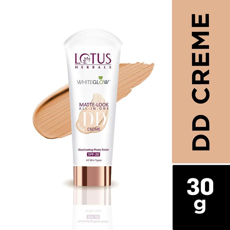 lotus herbals whiteglow matte look all in one dd crème spf 20
