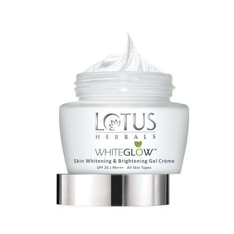 lotus herbals whiteglow skin whitening & brightening gel cream spf 25 pa +++, 60g