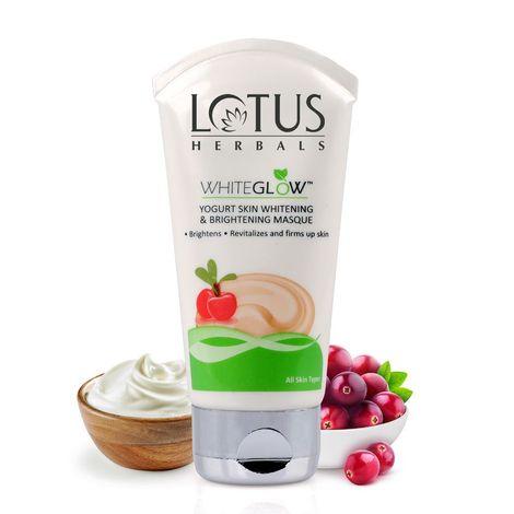 lotus herbals whiteglow yogurt skin whitening & brightening masque, 80g