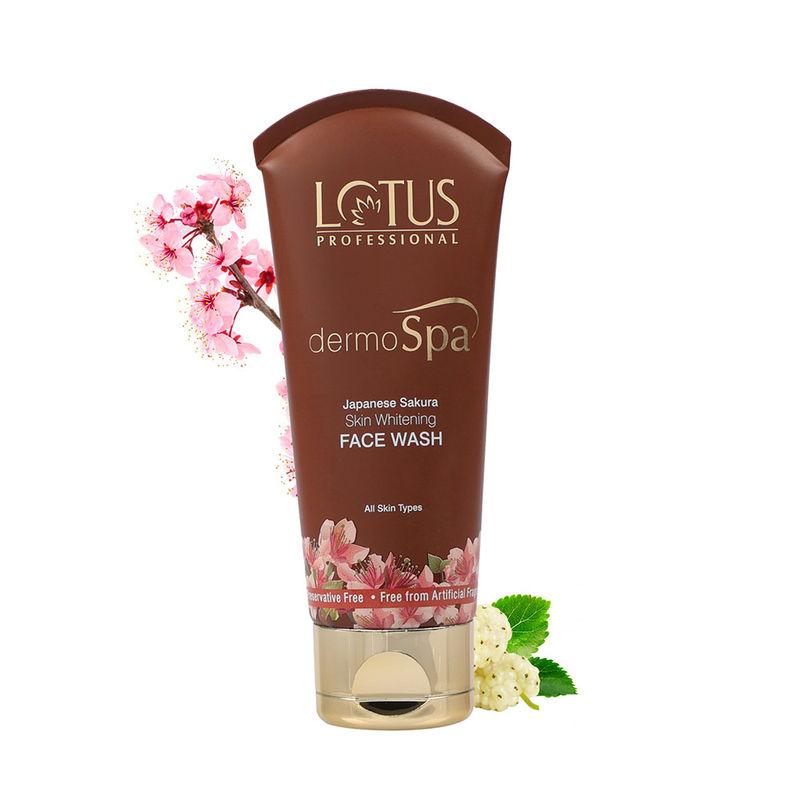 lotus professional dermospa japanese sakura skin whitening face wash