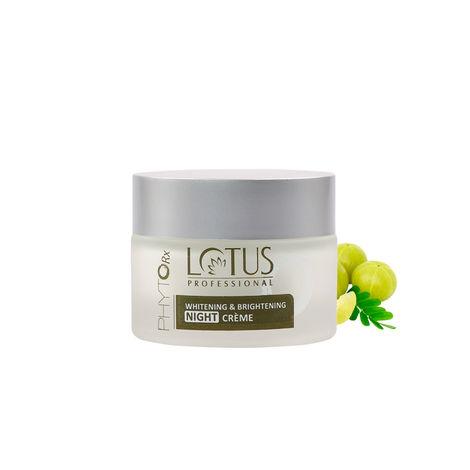 lotus professional phytorx whitening & brightening night cream | all skin types | night repair cream | 50g