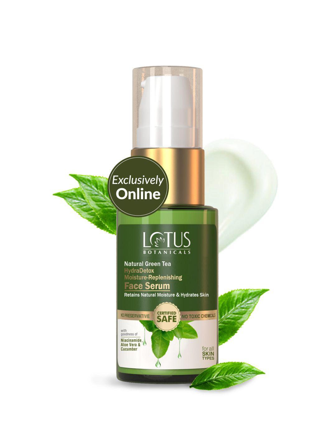 lotus botanicals natural green tea hydradetox moisture-replenishing face serum - 30 g