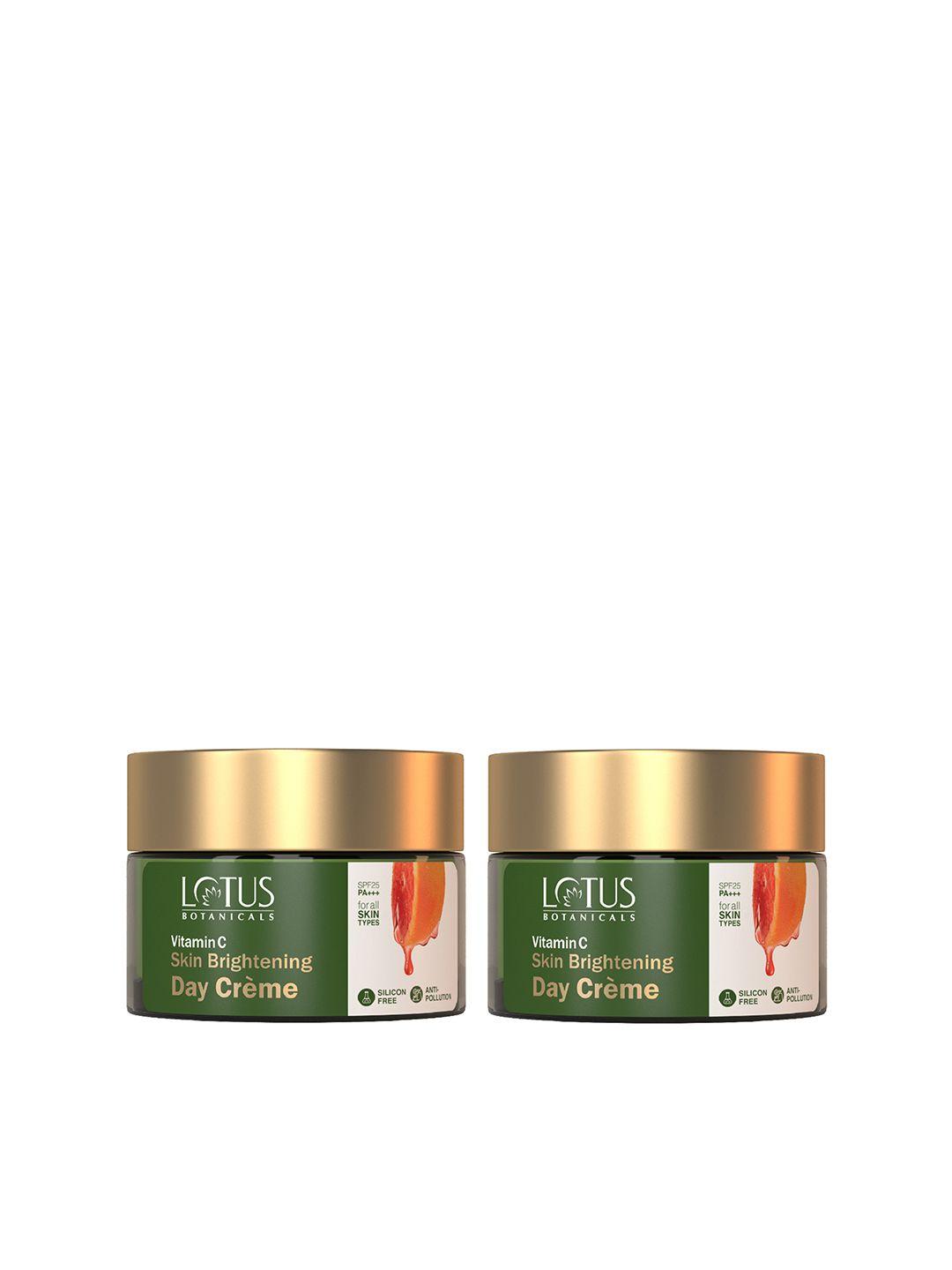 lotus botanicals set of 2 vitamin c spf25 pa+++ skin brightening day creme - 50g each