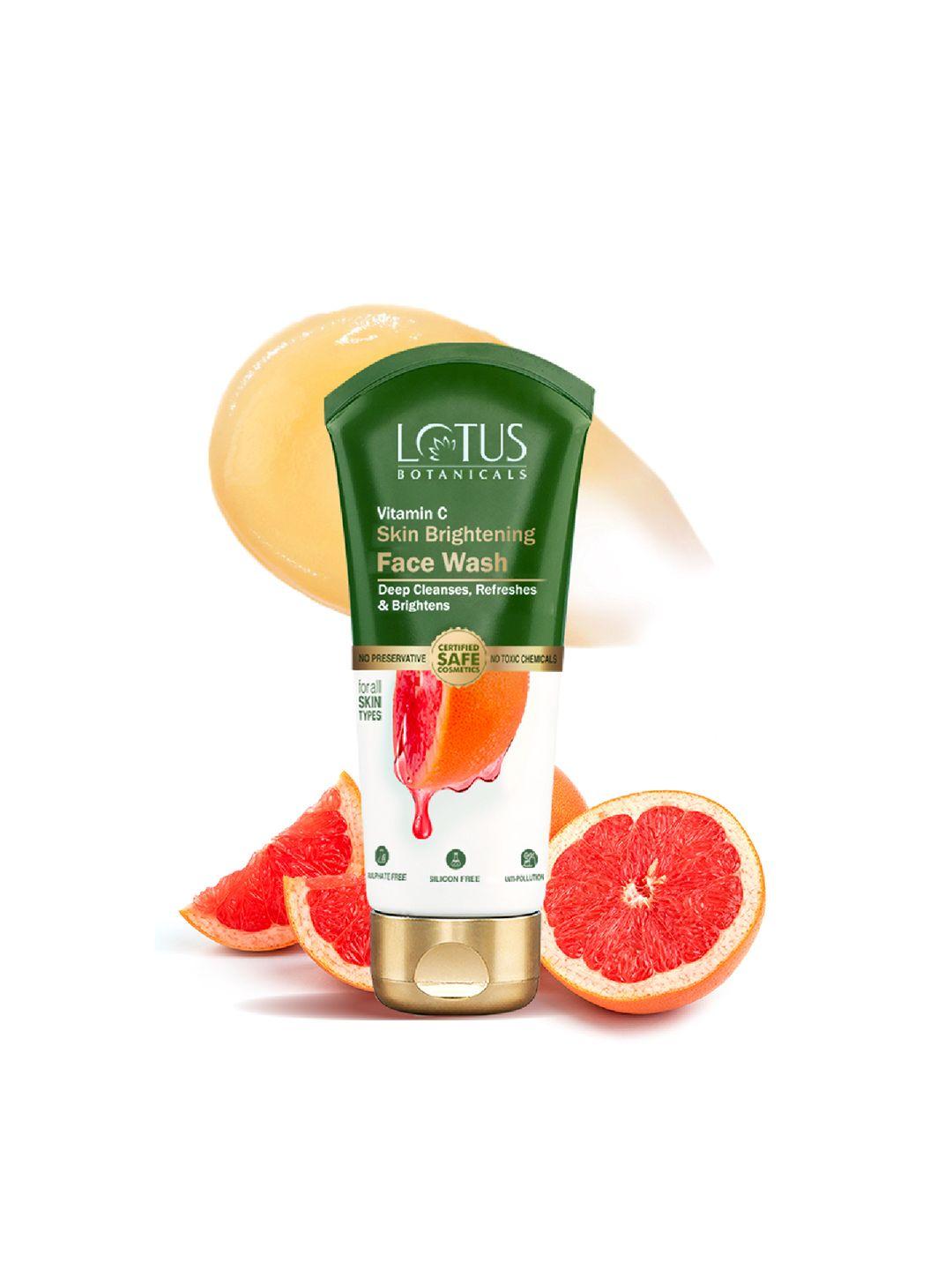 lotus botanicals vitamin c sulphate free skin brightening face wash - 100ml