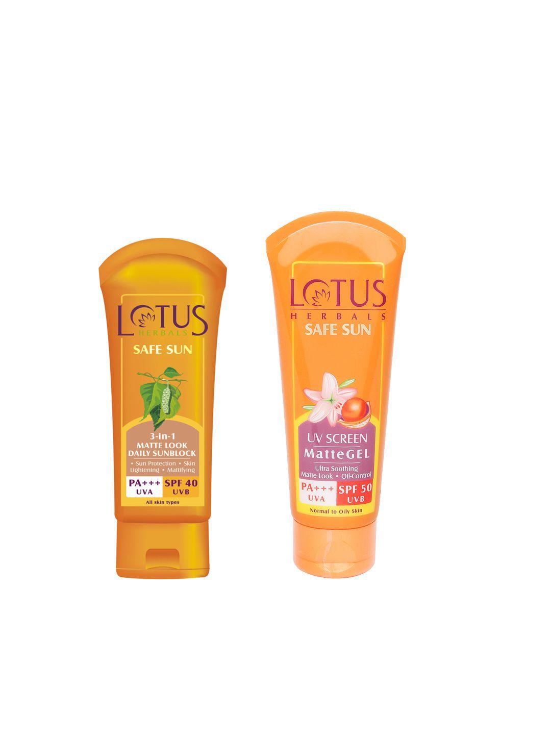 lotus herbal set of 2 sunscreens