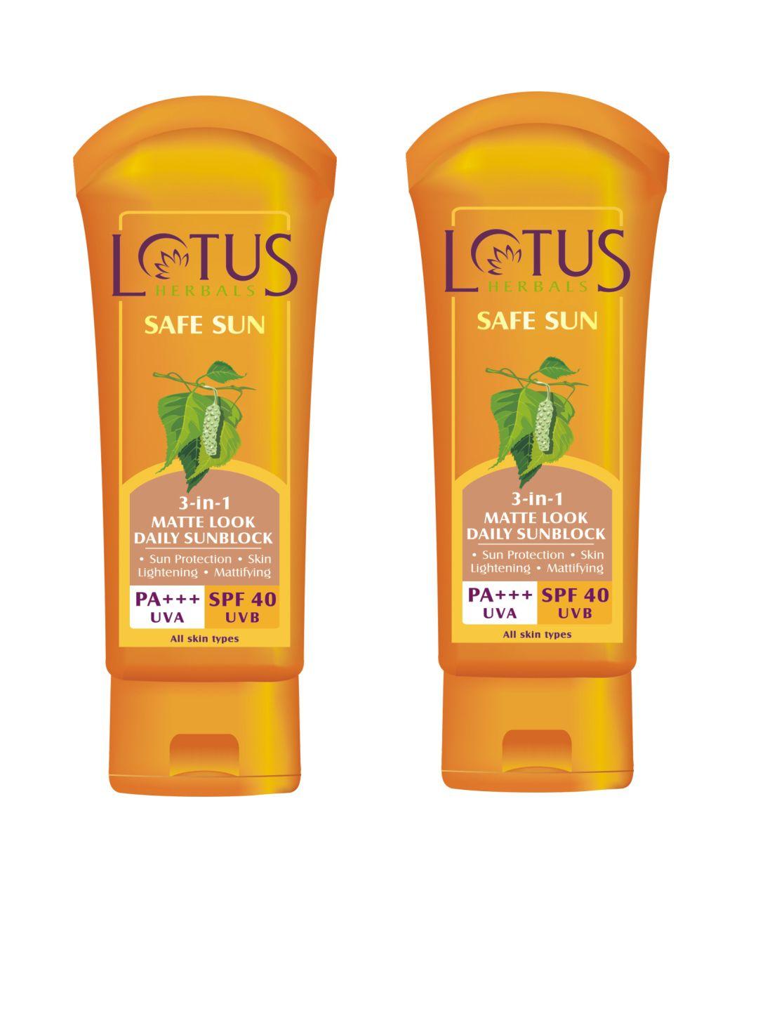 lotus herbal set of 2 sunscreens