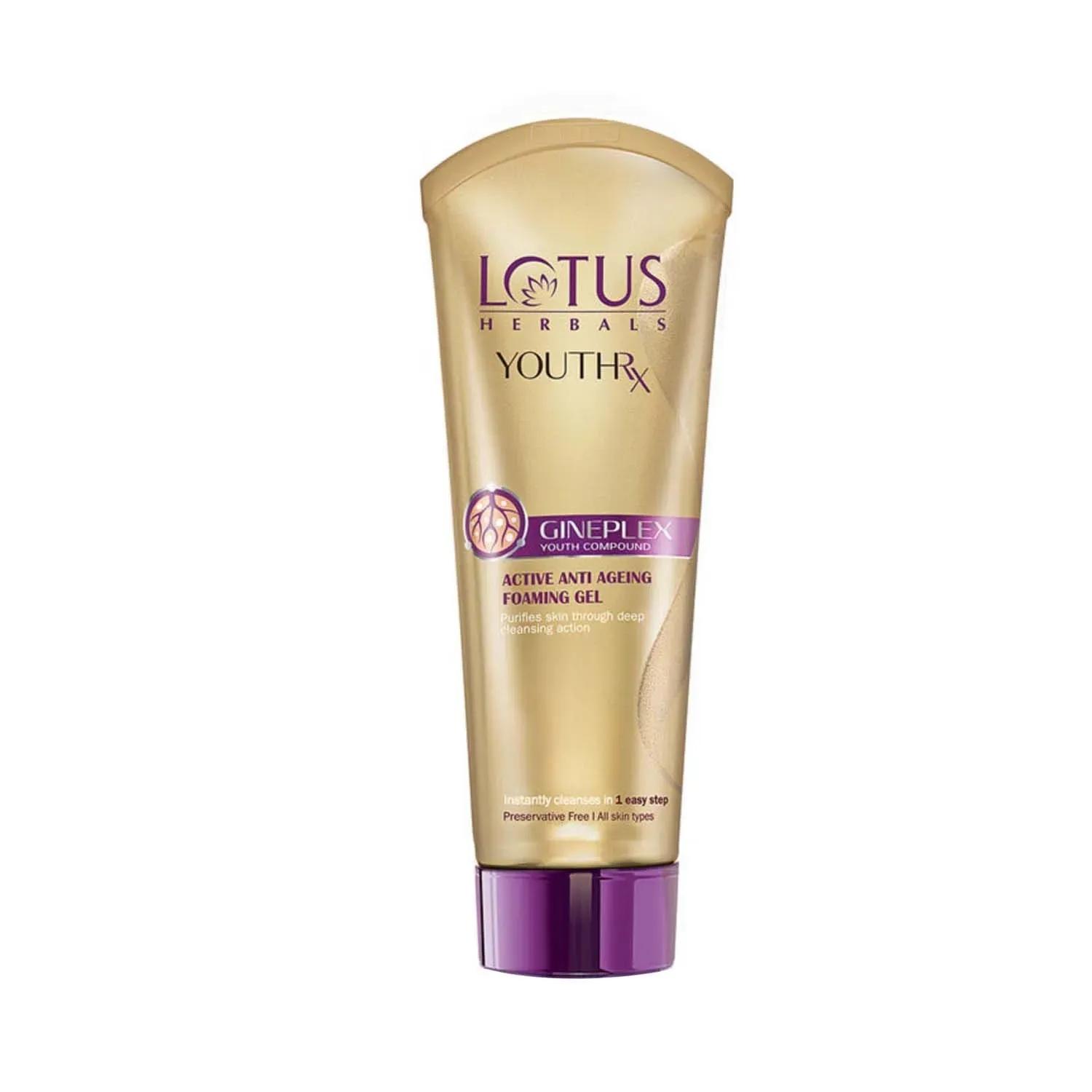lotus herbals gineplex youthrx active anti-ageing foaming gel - (50g)