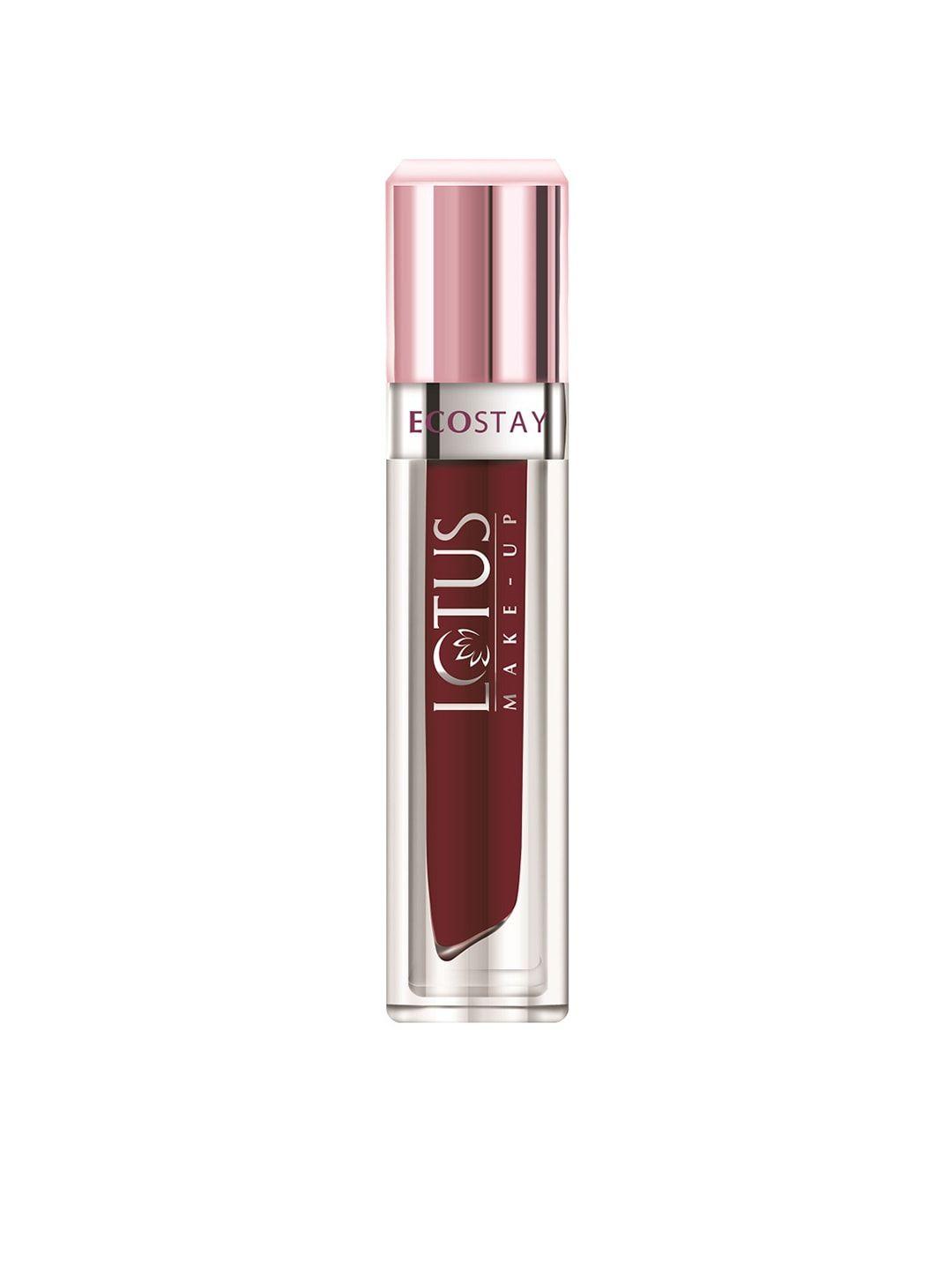 lotus herbals make-up ecostay matte lip lacquer 4g- wine velvet