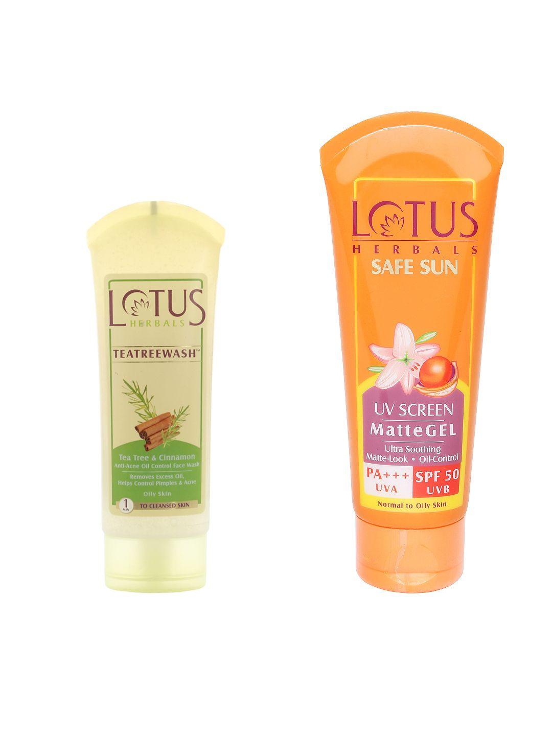 lotus herbals pack of sunscreen & face wash