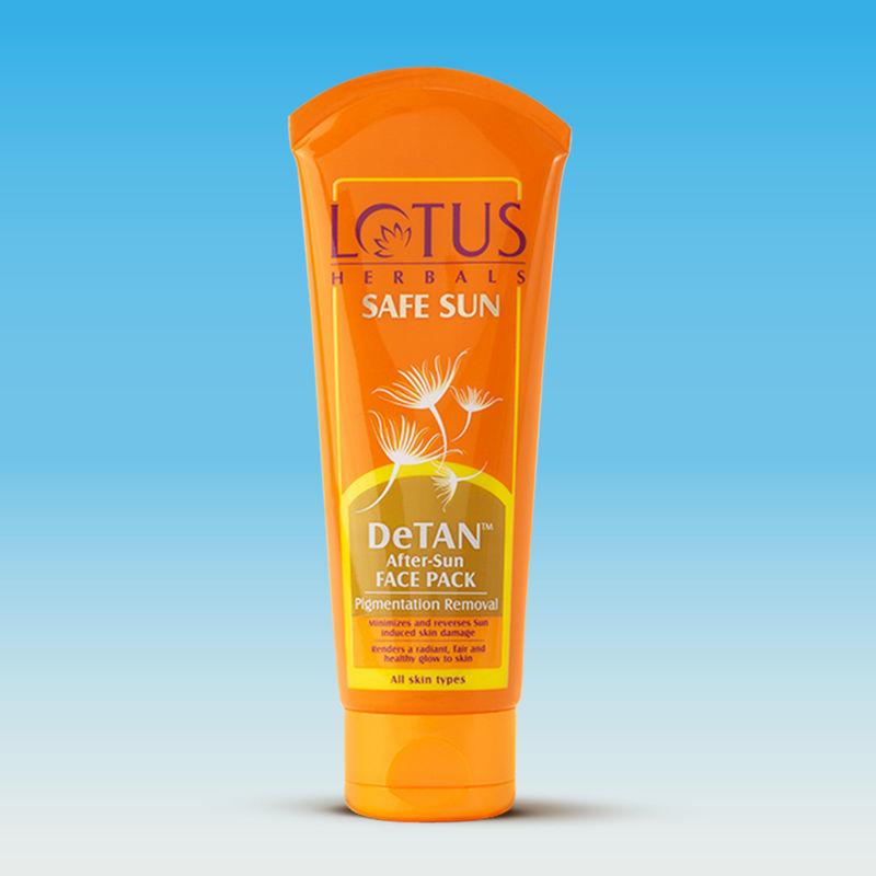 lotus herbals safe sun detan after-sun face pack