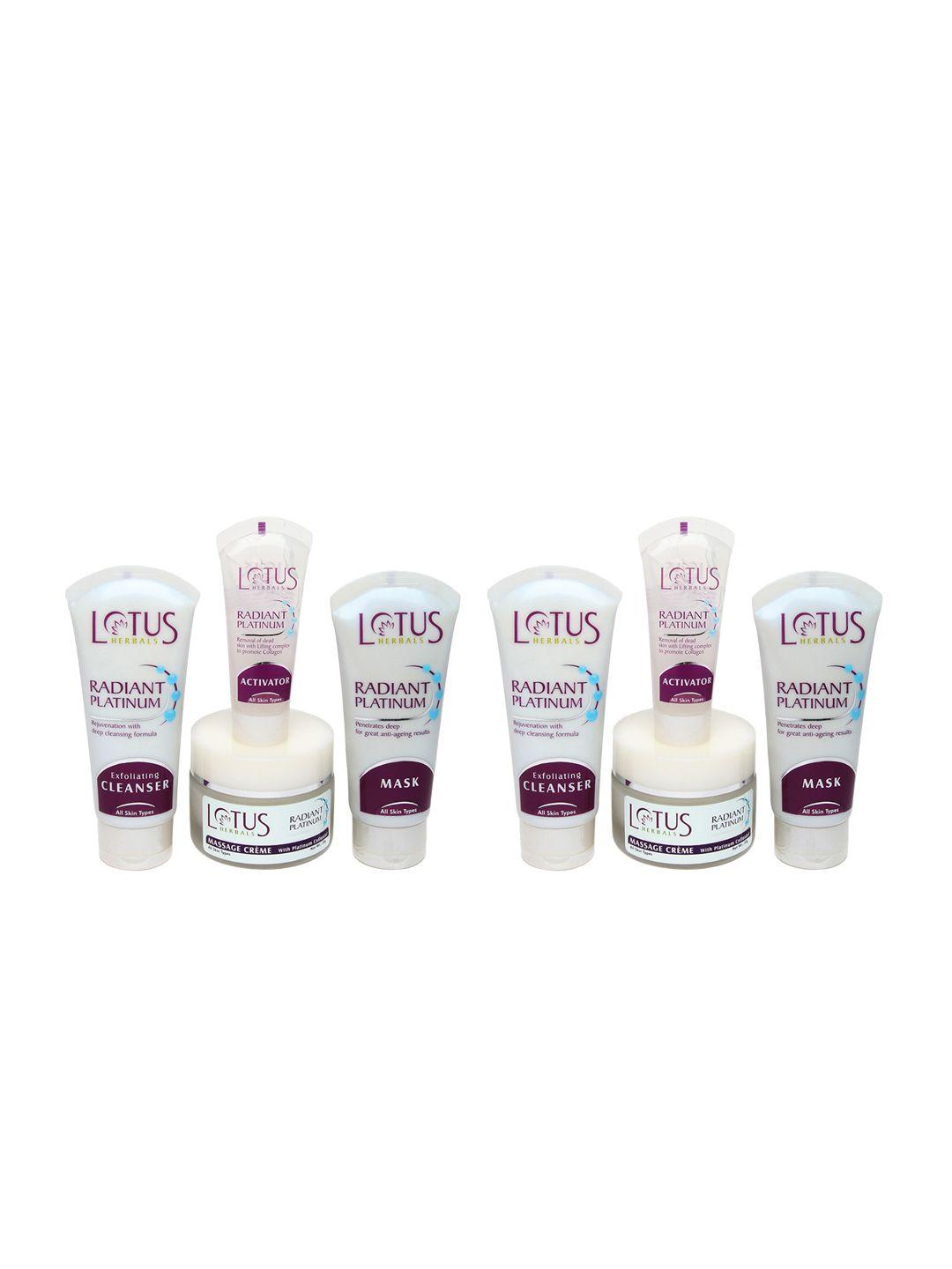 lotus herbals set of 2 radiant platinum cellular anti-ageing facial kit