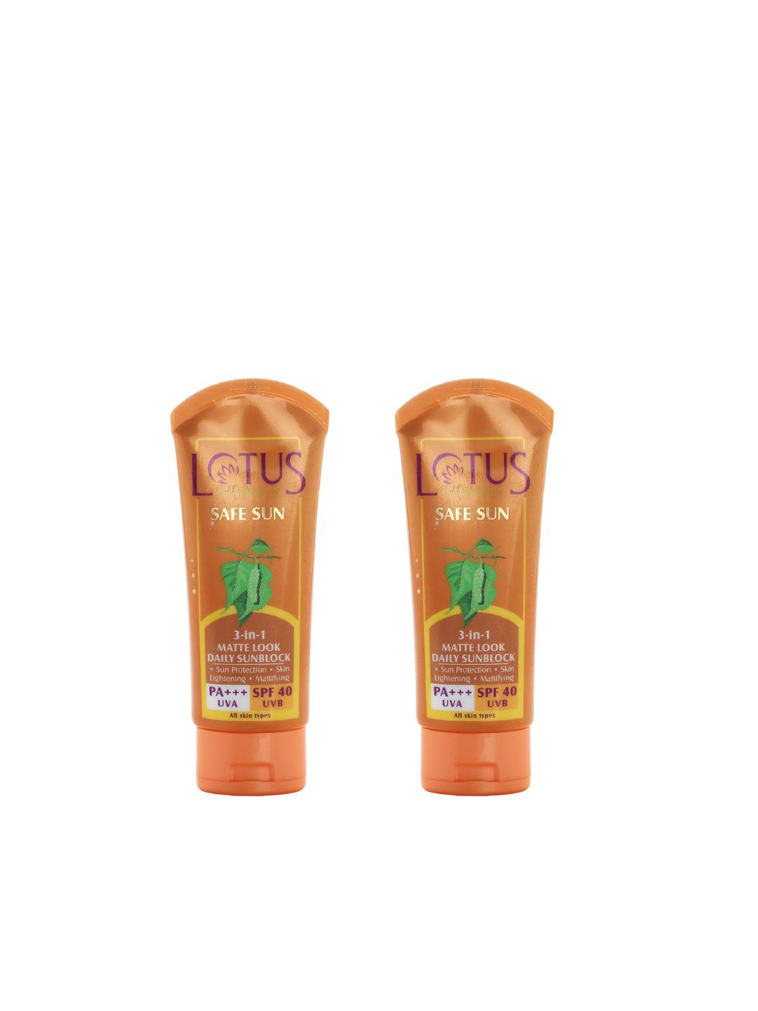 lotus herbals set of 2 safe sun daily sunblock