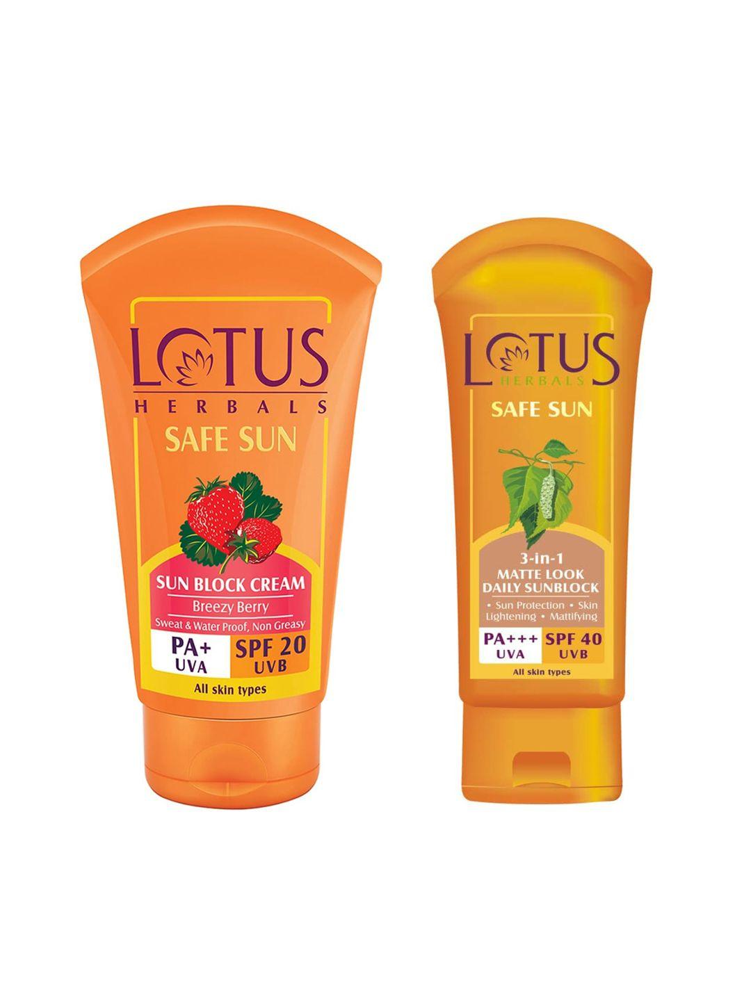 lotus herbals set of 2 sunscreen