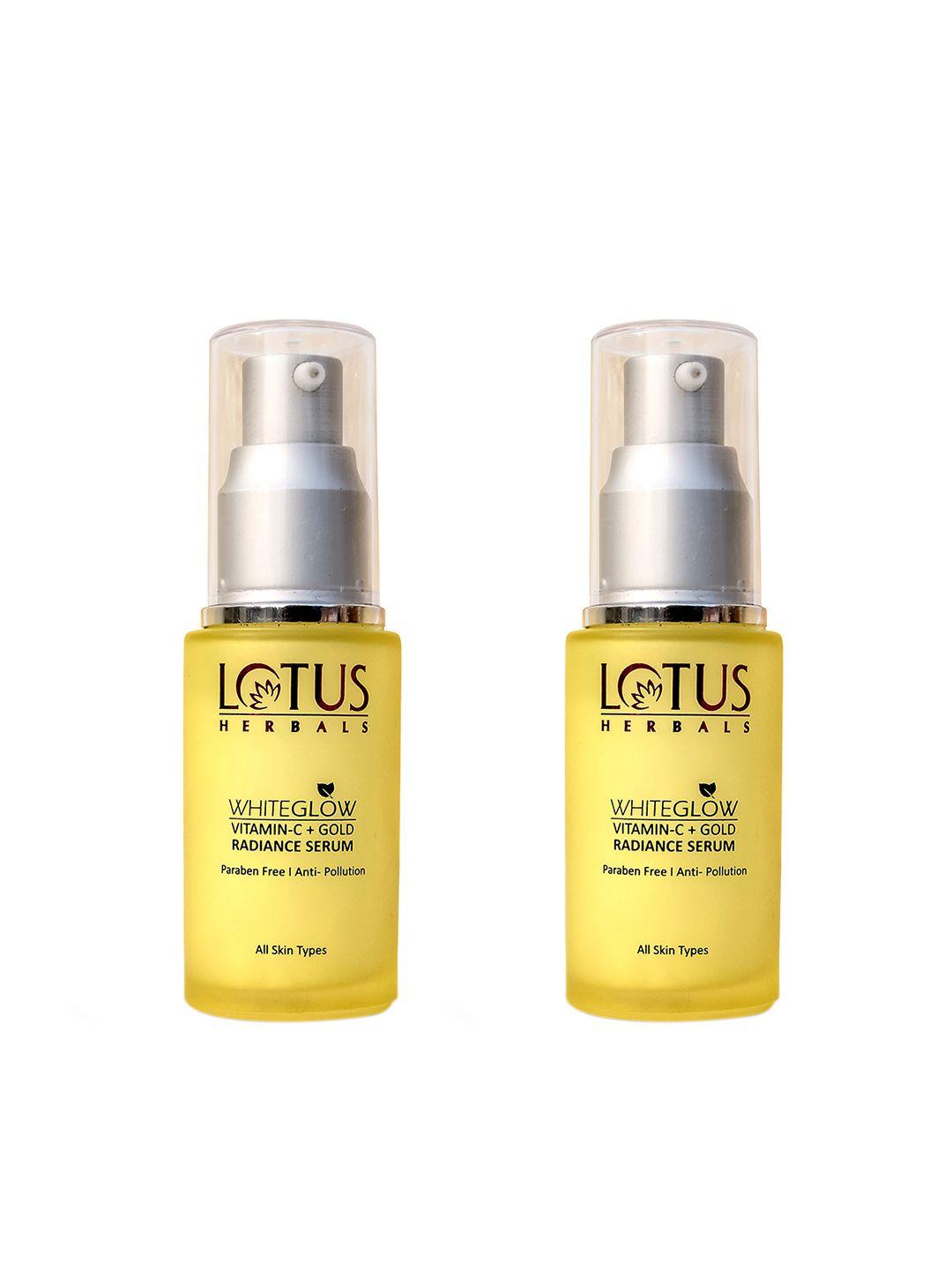 lotus herbals set of 2 whiteglow vitamin c+ gold radiance face serum - 30ml each