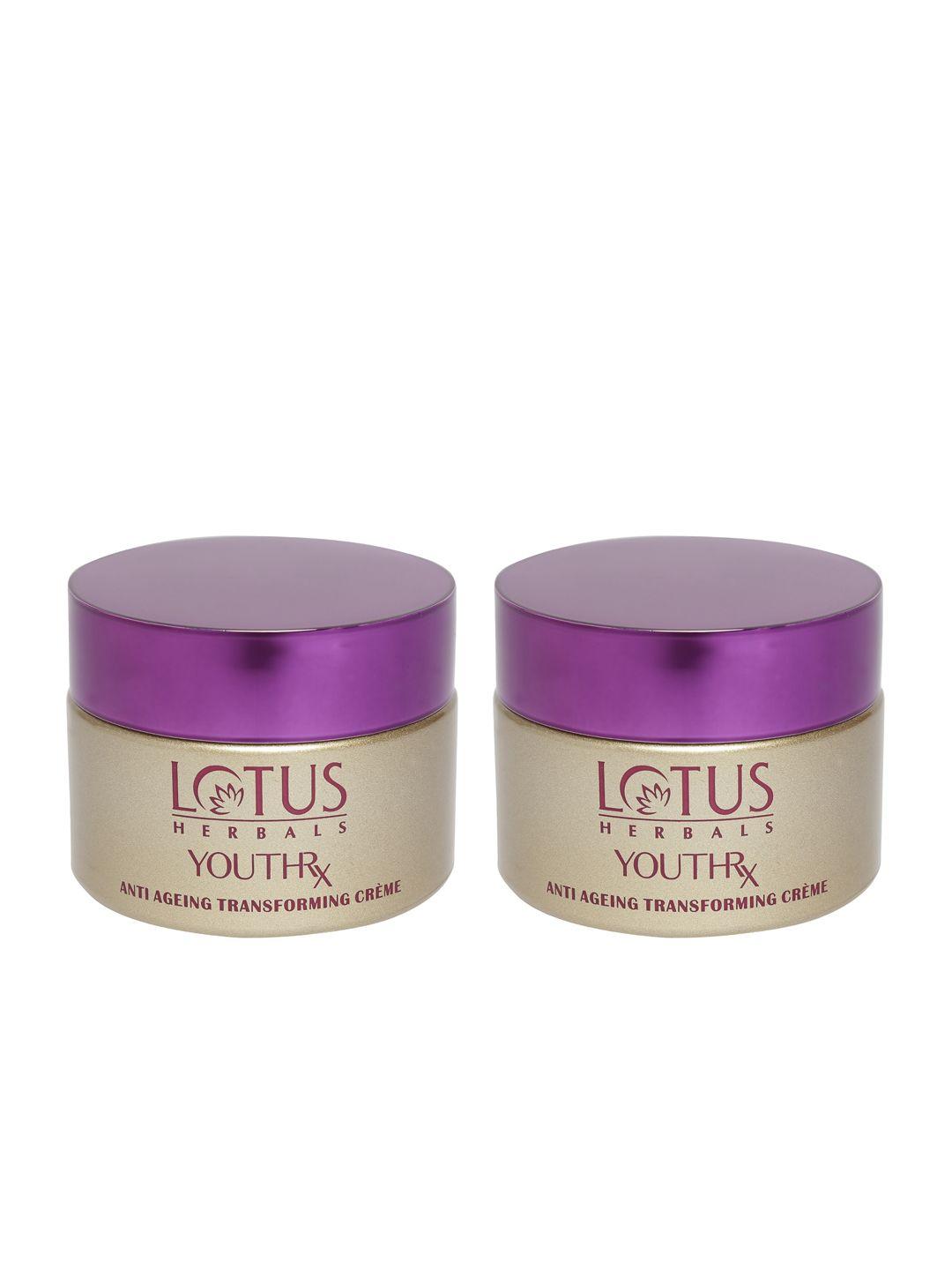 lotus herbals set of 2 youthrx gineplex anti-ageing transforming creme - 50g each