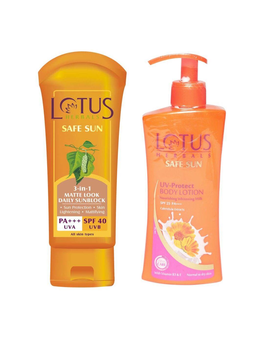 lotus herbals set of sunscreen & body lotion