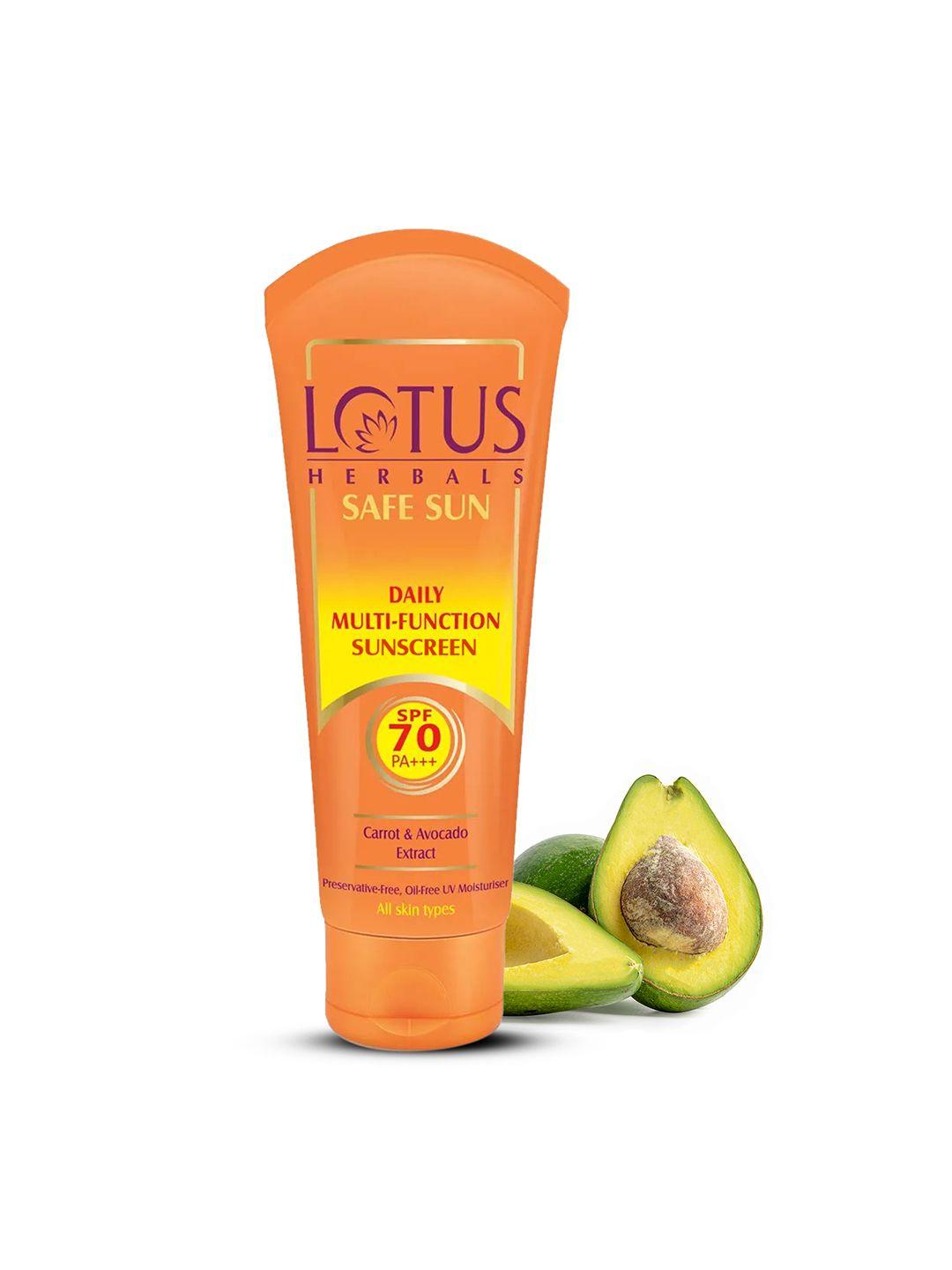 lotus herbals sustainable daily multi-function spf 70+ sunscreen 60 g