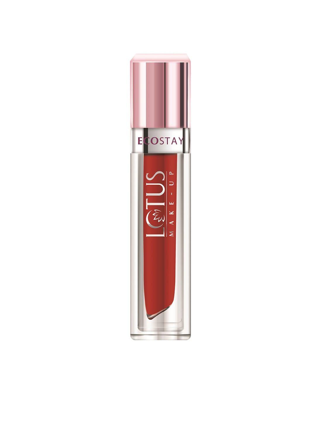 lotus herbals sustainable make-up ecostay matte lip lacquer - scarlet red el08 4gm