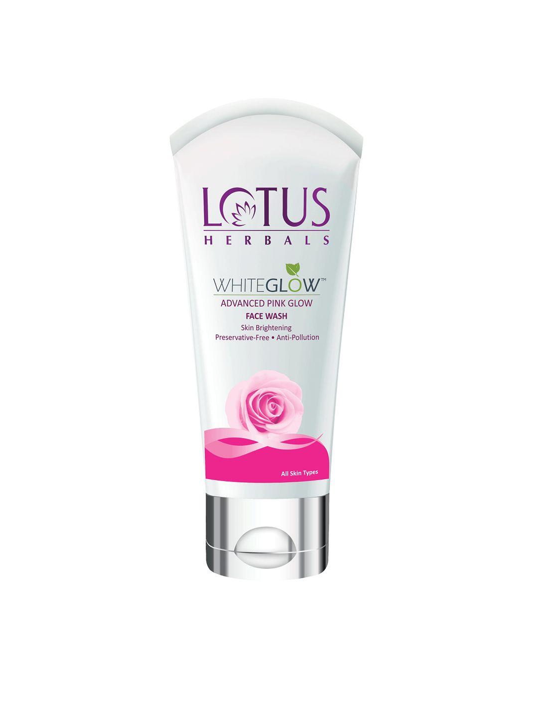 lotus herbals white glow advanced pink glow face wash