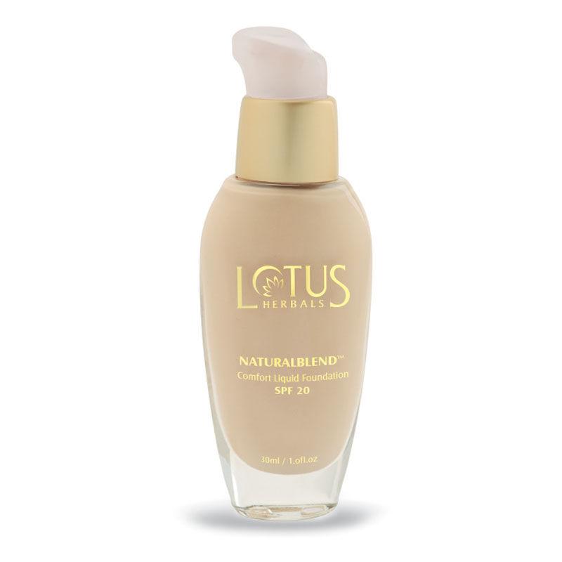 lotus make-up natural blend comfort liquid foundation spf 20