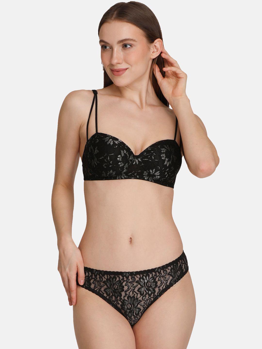 lotusleaf women self-design lingerie set