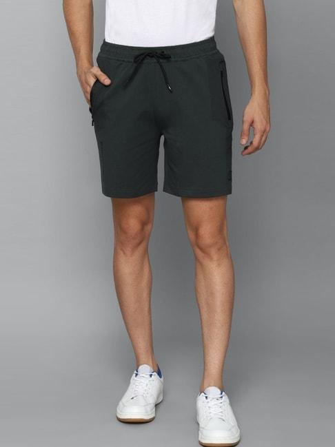 louis philippe black slim fit shorts