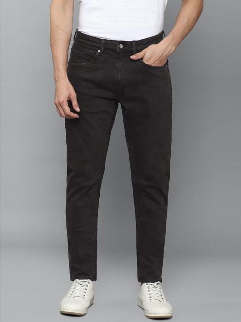 louis philippe jeans brown cotton slim fit jeans