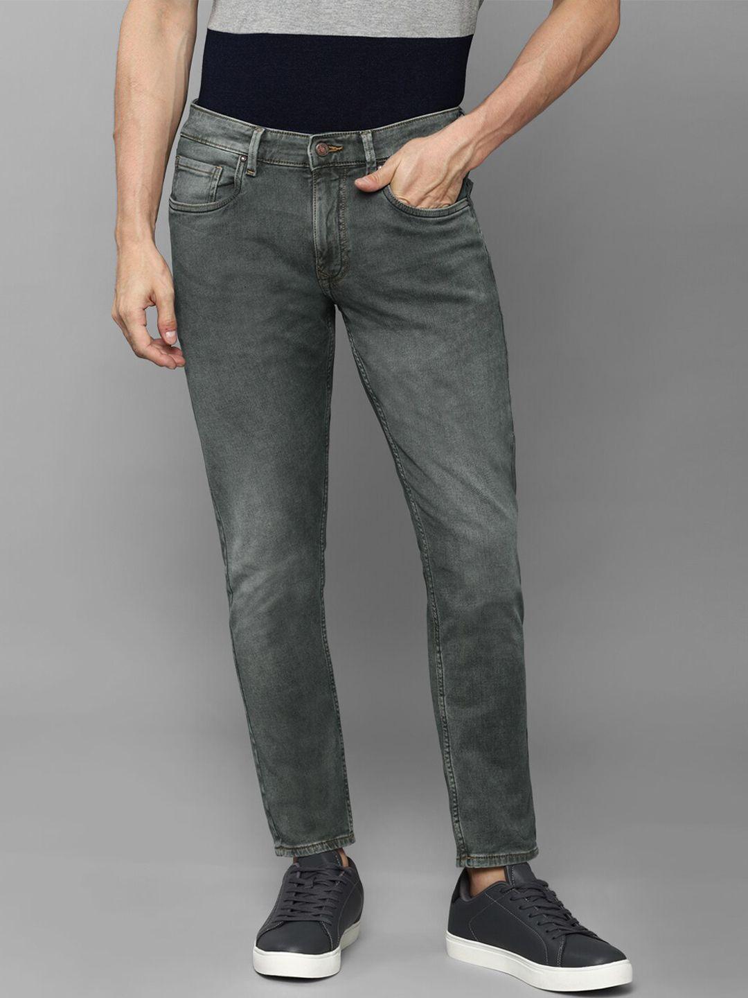 louis philippe jeans men grey slim fit light fade jeans