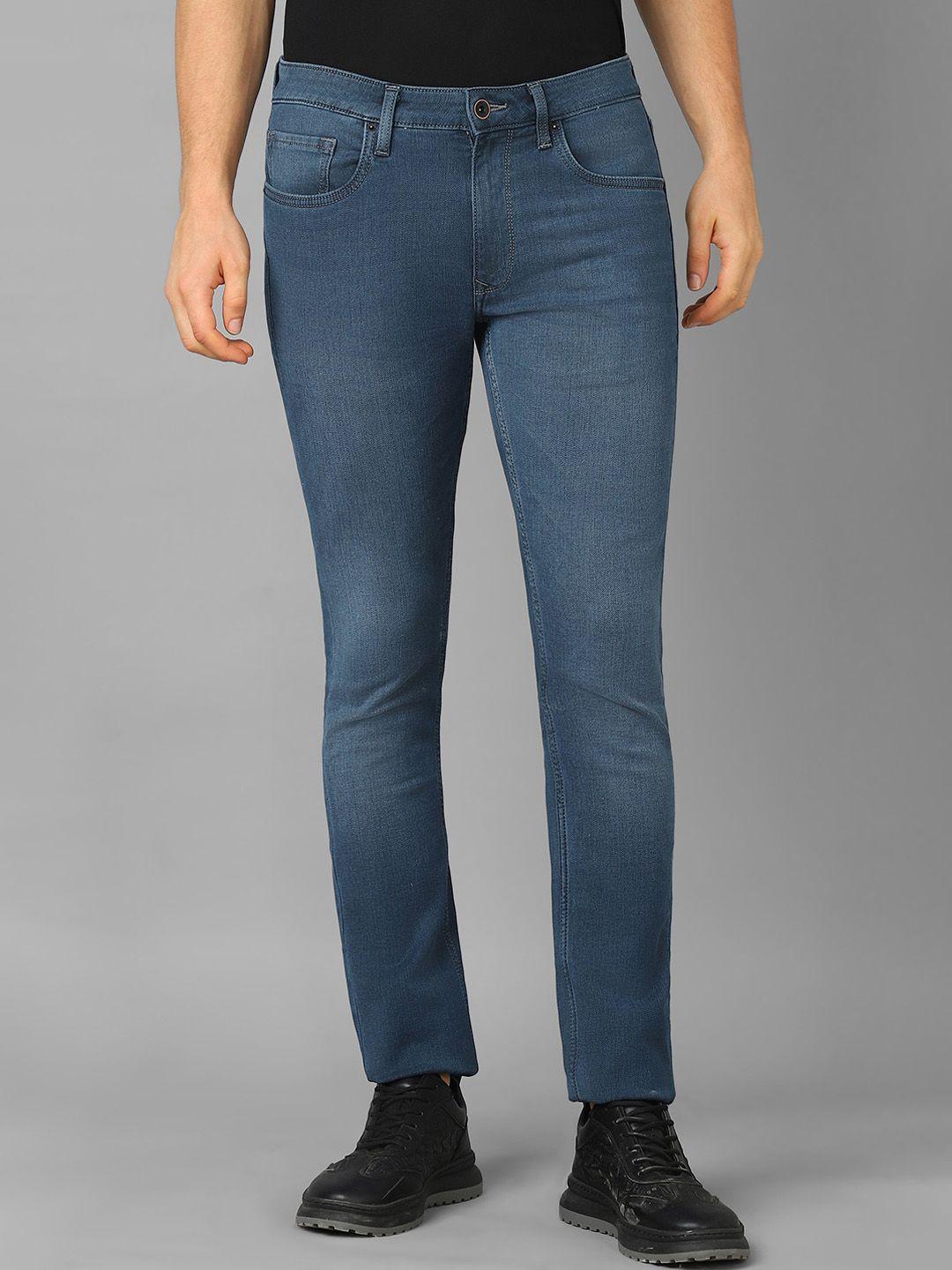 louis philippe jeans men mid-rise slim fit clean look light fade jeans
