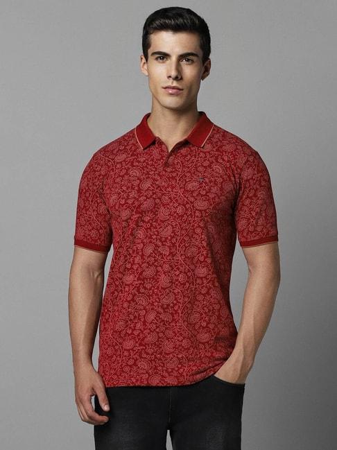 louis-philippe-jeans-red-cotton-slim-fit-printed-polo-t-shirt