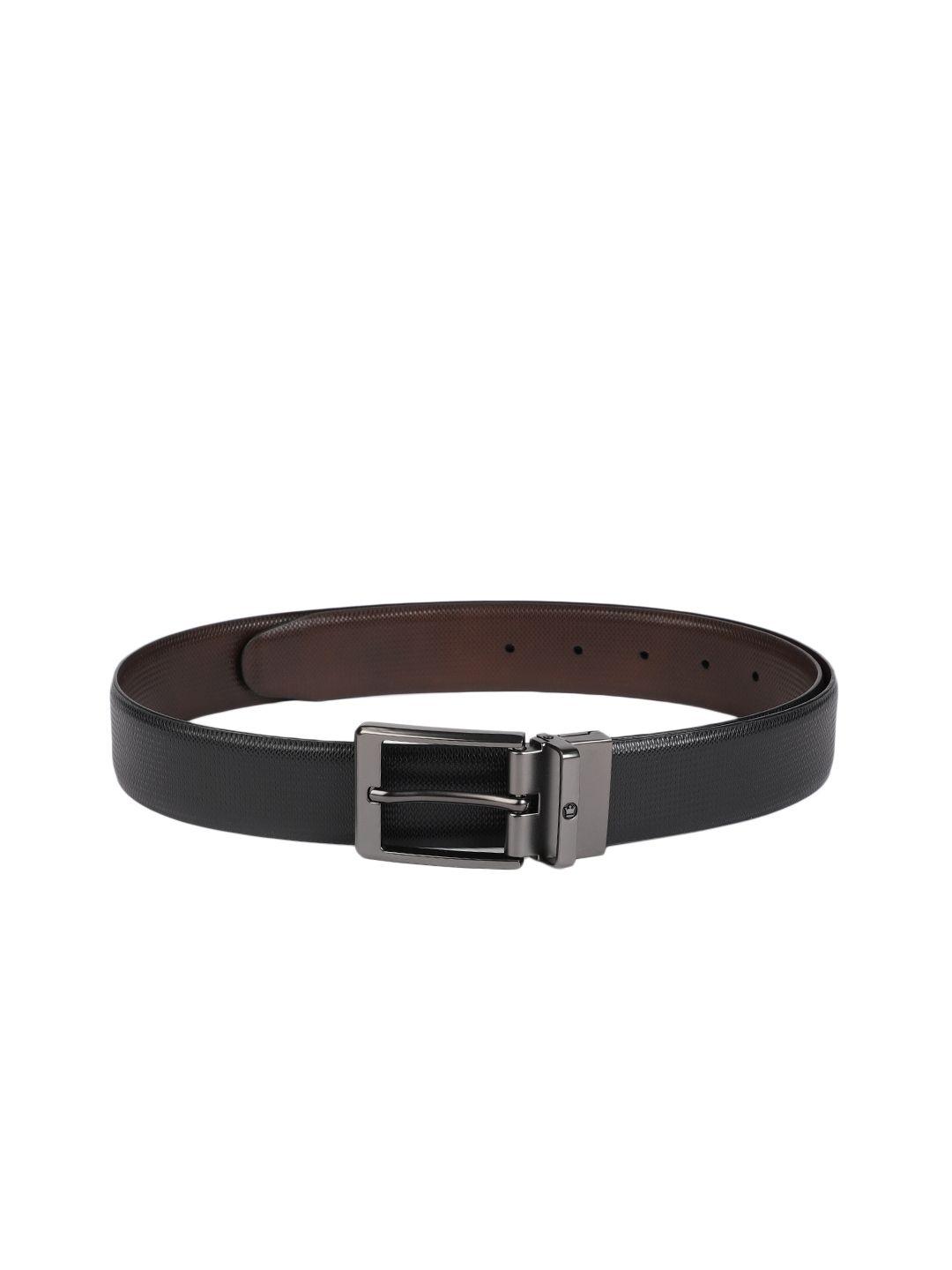 louis philippe men black & brown reversible leather belt