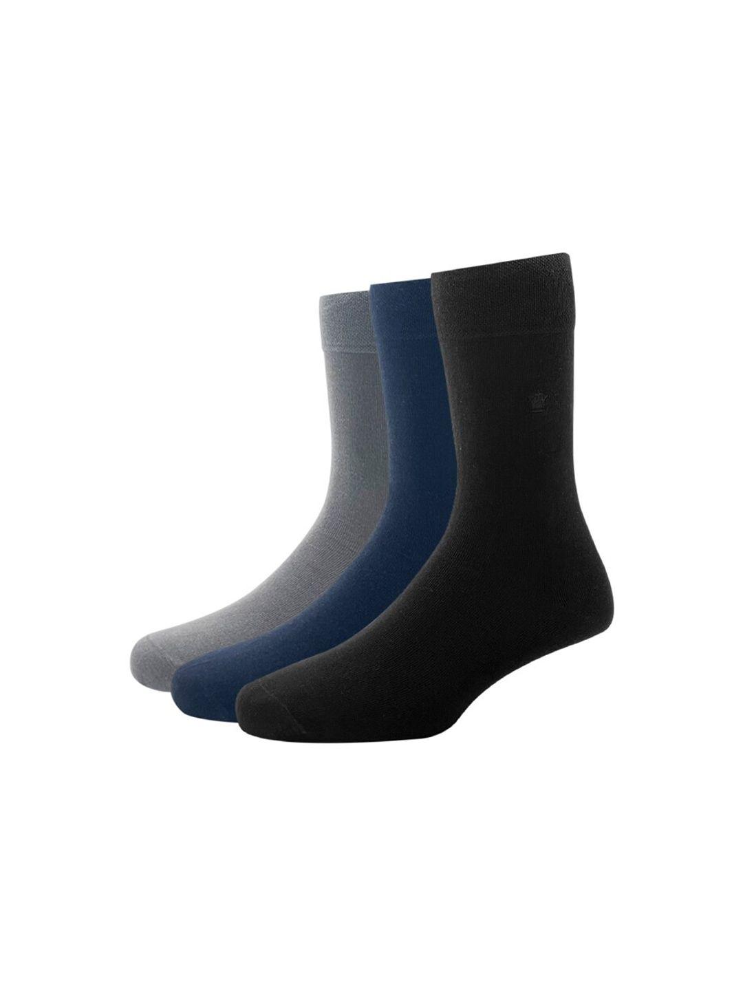 louis philippe men pack of 3 navy blue calf length socks